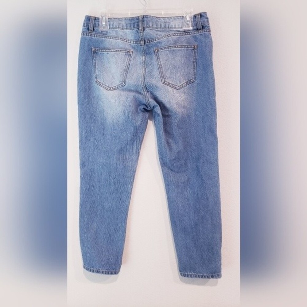 Life In Progress Color Block Distressed Capri Jea… - image 2